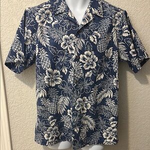 RJC Reverse Print Short Sleeve Hawaiin Shirt Sz L